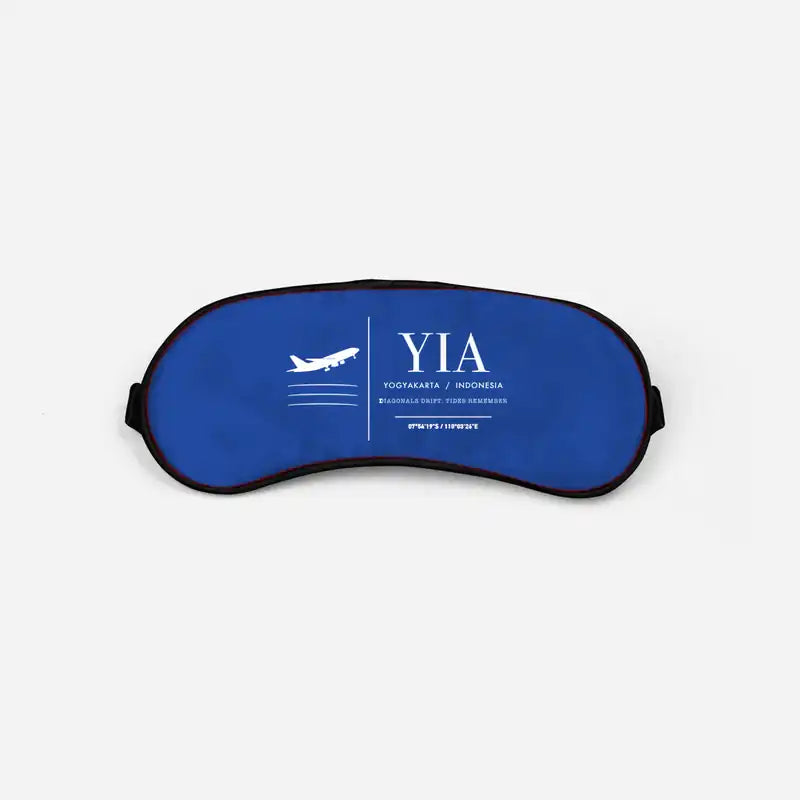 Yogyakarta International Airport (YIA) Sleep Masks - Sleep Mask - Front - Blue