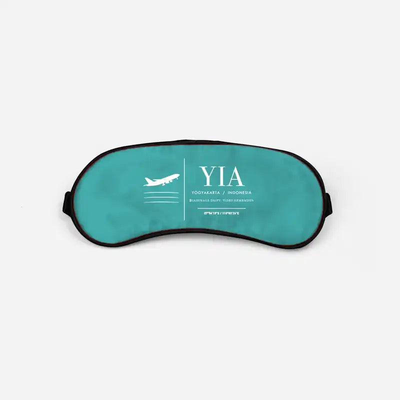 Yogyakarta International Airport (YIA) Sleep Masks - Sleep Mask - Front - Turquoise