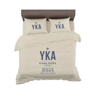 Thumbnail for Kamloops Airport (YKA) Bedding Sets & Blankets - Bedding Set - ID Tag - Beige