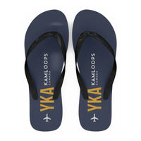Thumbnail for Kamloops Airport (YKA) Slippers & Flip Flops - Slippers - Flip Flops - Code - Navy Blue