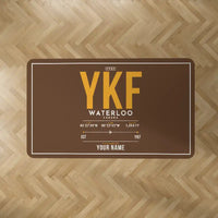 Thumbnail for Waterloo Region International Airport (YKF) Carpets - Carpet Rectangle - ID Tag + Name - Brown