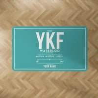 Thumbnail for Waterloo Region International Airport (YKF) Carpets - Carpet Rectangle - ID Tag + Name - Turquoise