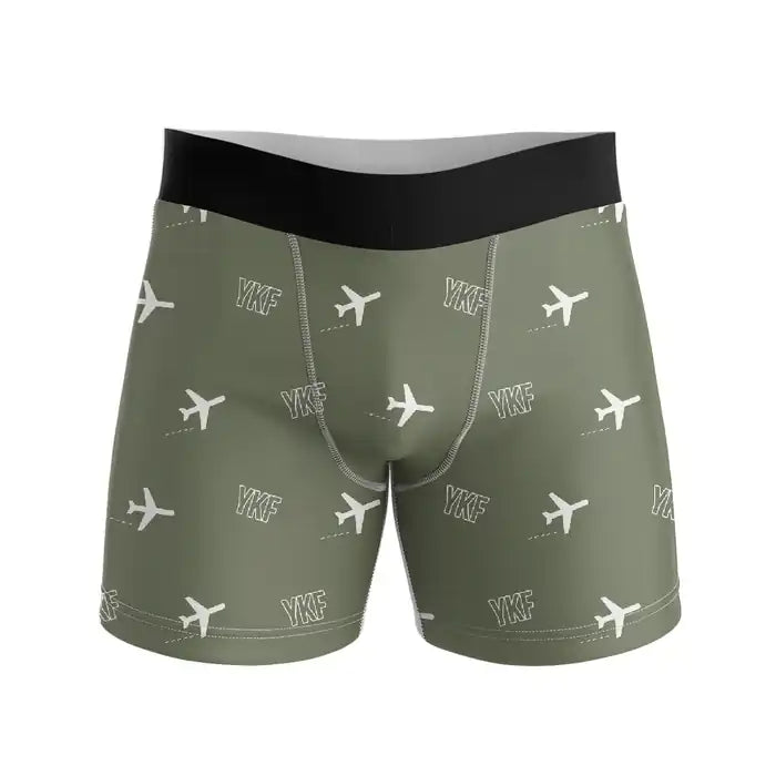 Waterloo Region International Airport (YKF) Men Boxers - Pattern - Green Army