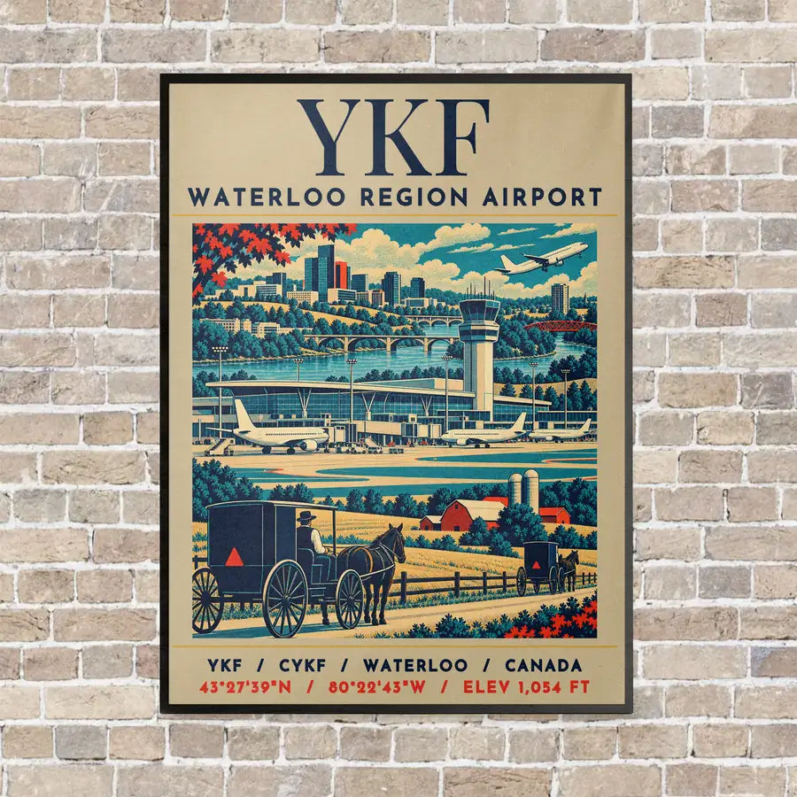 YKF - Poster - Canvas Framed - Beige