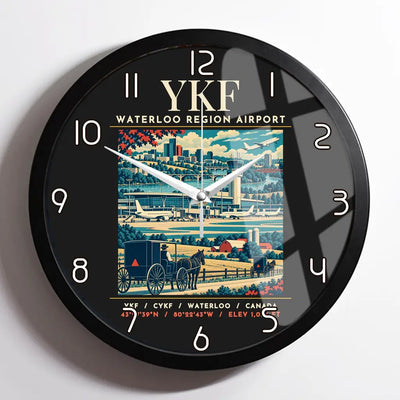 YKF - Poster - Wall Clock Framed - Black