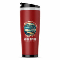 Thumbnail for Waterloo Region International Airport (YKF) Travel Mugs - Badge + Name - Stainless Steel (No Holder) - Red