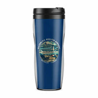 Thumbnail for Waterloo Region International Airport (YKF) Travel Mugs - Badge - Plastic (No Holder) - Blue