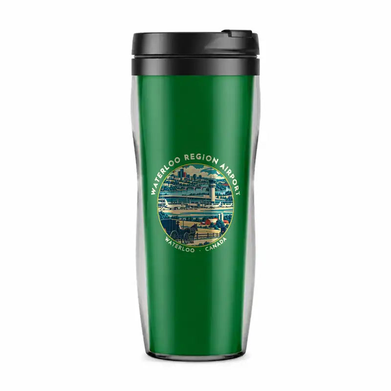 Waterloo Region International Airport (YKF) Travel Mugs - Badge - Plastic (No Holder) - Green