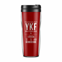 Thumbnail for Waterloo Region International Airport (YKF) Travel Mugs - Boarding Pass - Plastic (No Holder) - Red