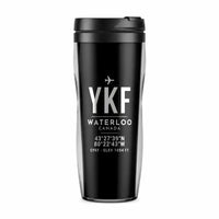 Thumbnail for Waterloo Region International Airport (YKF) Travel Mugs - ID Tag - Plastic (No Holder) - Black