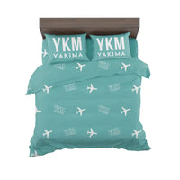 Thumbnail for Yakima Air Terminal (McAllister Field) (YKM) Bedding Sets & Blankets - Bedding Set - Pattern - Turquoise