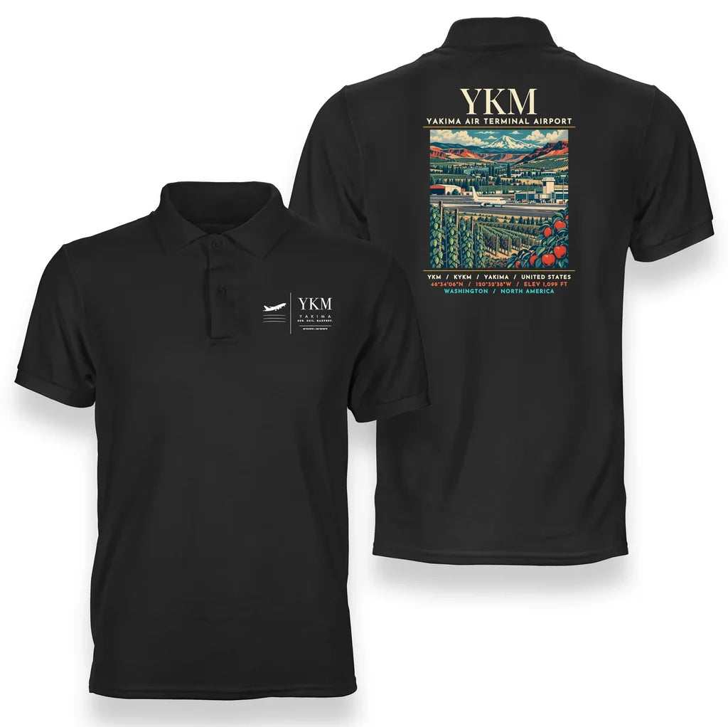 YKM - Poster - Double-Side Polo - Black