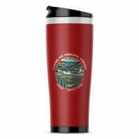 Thumbnail for Yakima Air Terminal (McAllister Field) (YKM) Travel Mugs - Badge - Stainless Steel (No Holder) - Red