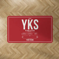 Thumbnail for Platon Oyunsky Yakutsk International Airport (YKS) Carpets - Carpet Rectangle - ID Tag + Name - Red