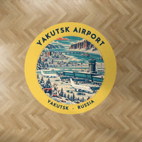 Thumbnail for Platon Oyunsky Yakutsk International Airport (YKS) Carpets - Carpet Round - Badge - Yellow