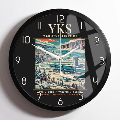 YKS - Poster - Wall Clock Framed - Black