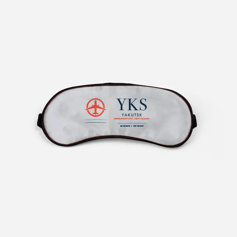 Platon Oyunsky Yakutsk International Airport (YKS) Sleep Masks - Sleep Mask - Front - Light Gray