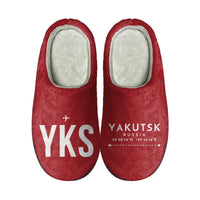 Thumbnail for Platon Oyunsky Yakutsk International Airport (YKS) Slippers & Flip Flops - Slippers - Cotton - Code - Different - Red