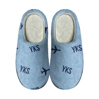 Thumbnail for Platon Oyunsky Yakutsk International Airport (YKS) Slippers & Flip Flops - Slippers - Cotton - Pattern - Light Blue