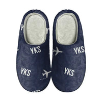 Thumbnail for Platon Oyunsky Yakutsk International Airport (YKS) Slippers & Flip Flops - Slippers - Cotton - Pattern - Navy Blue