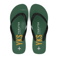 Thumbnail for Platon Oyunsky Yakutsk International Airport (YKS) Slippers & Flip Flops - Slippers - Flip Flops - Code - Green