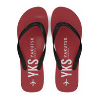Thumbnail for Platon Oyunsky Yakutsk International Airport (YKS) Slippers & Flip Flops - Slippers - Flip Flops - Code - Red