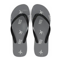 Thumbnail for Platon Oyunsky Yakutsk International Airport (YKS) Slippers & Flip Flops - Slippers - Flip Flops - Pattern - Gray