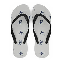 Thumbnail for Platon Oyunsky Yakutsk International Airport (YKS) Slippers & Flip Flops - Slippers - Flip Flops - Pattern - White
