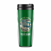 Thumbnail for Platon Oyunsky Yakutsk International Airport (YKS) Travel Mugs - Badge + Name - Plastic (No Holder) - Green