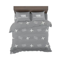Thumbnail for Fort McMurray International Airport (YMM) Bedding Sets & Blankets - Bedding Set - Pattern - Gray