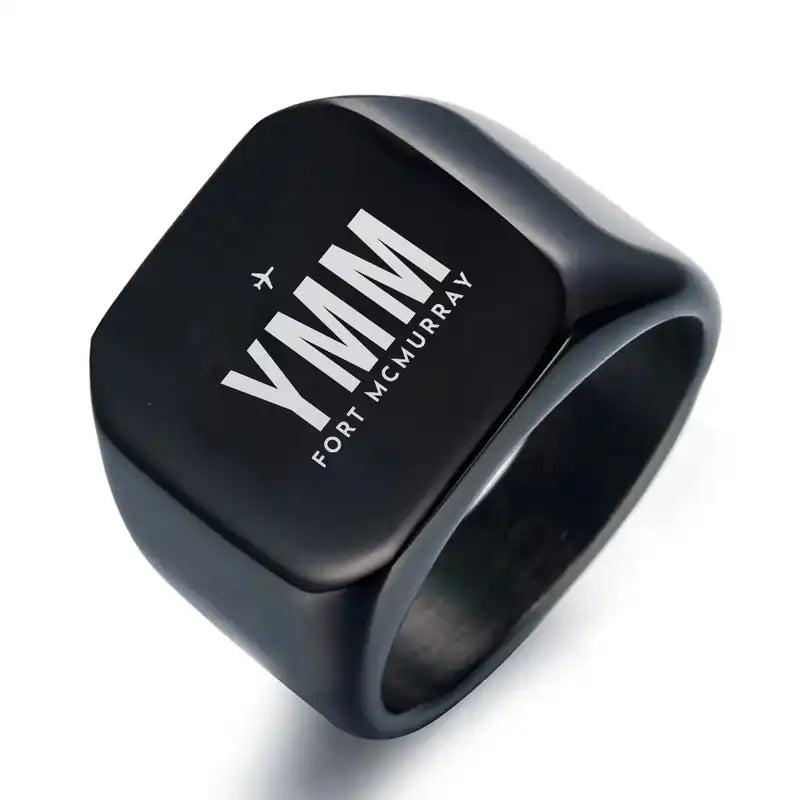 Fort McMurray International Airport (YMM) Rings - Ring - Black