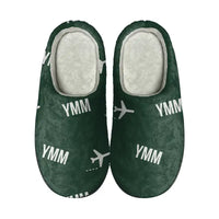 Thumbnail for Fort McMurray International Airport (YMM) Slippers & Flip Flops - Slippers - Cotton - Pattern - Dark Green