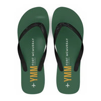 Thumbnail for Fort McMurray International Airport (YMM) Slippers & Flip Flops - Slippers - Flip Flops - Code - Green