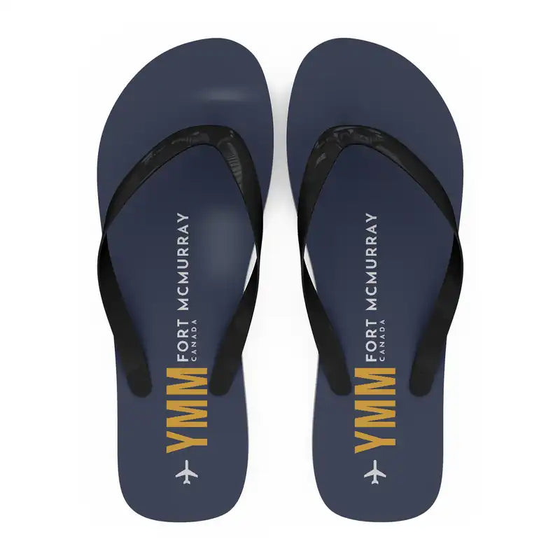 Fort McMurray International Airport (YMM) Slippers & Flip Flops - Slippers - Flip Flops - Code - Navy Blue