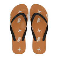 Thumbnail for Fort McMurray International Airport (YMM) Slippers & Flip Flops - Slippers - Flip Flops - Pattern - Orange