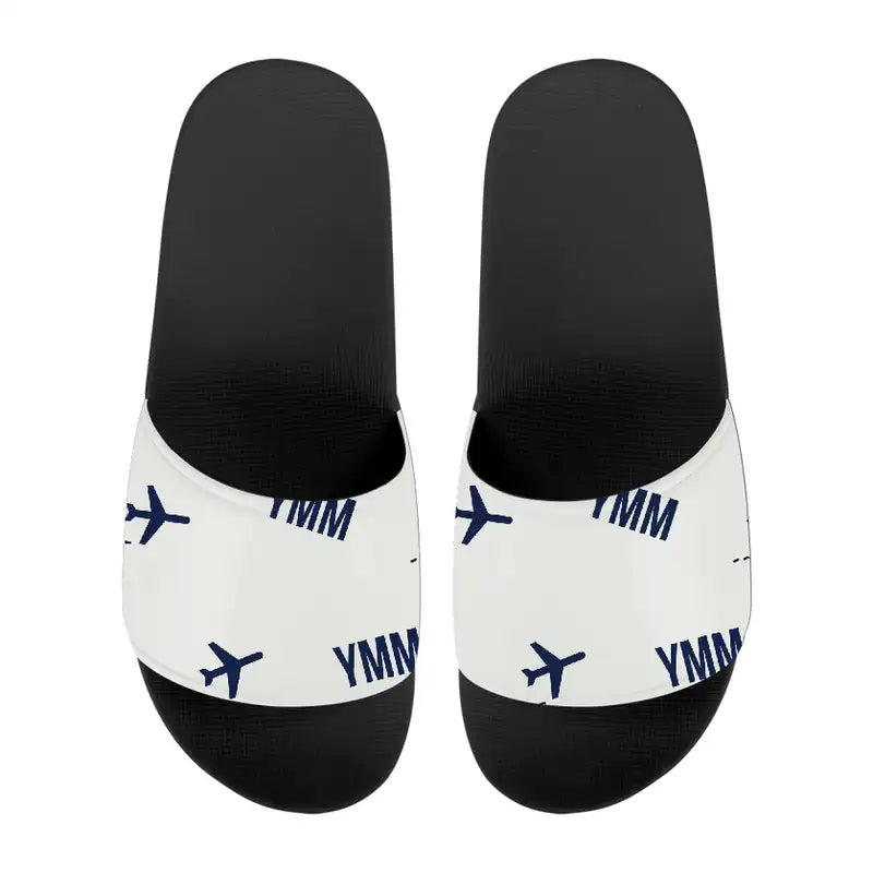 Fort McMurray International Airport (YMM) Slippers & Flip Flops - Slippers - Sport - Pattern - White