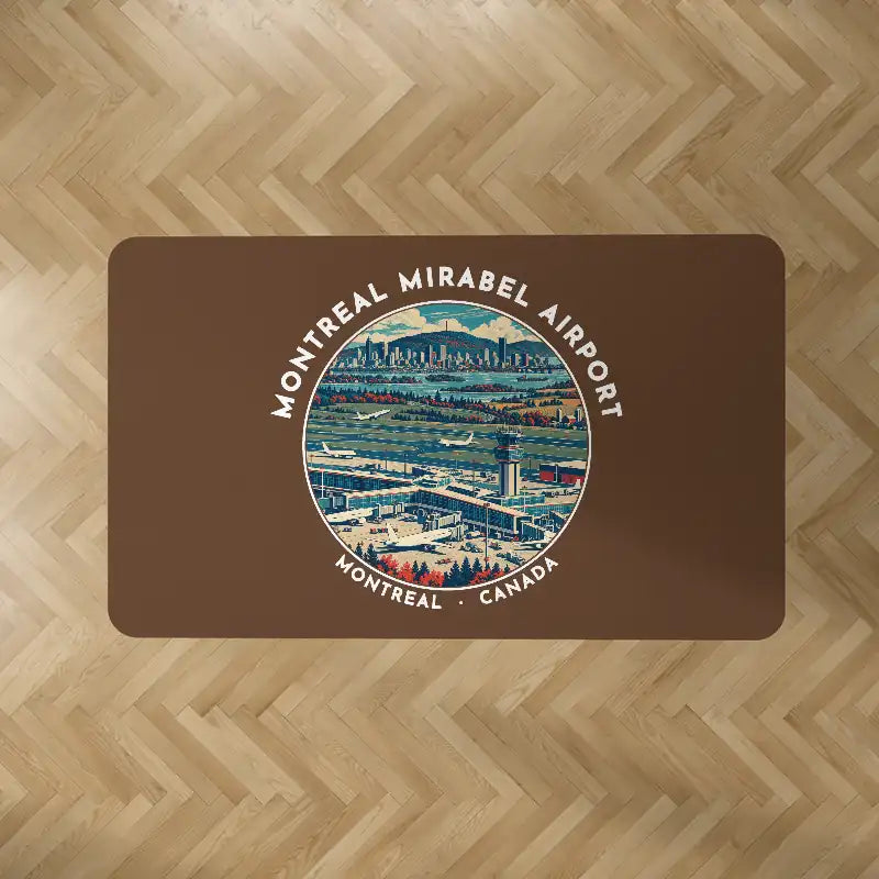 Montreal Mirabel International Airport (YMX) Carpets - Carpet Rectangle - Badge - Brown