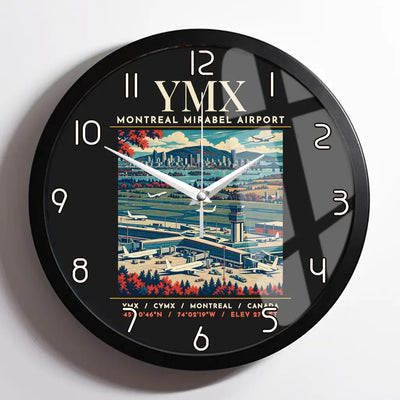 YMX - Poster - Wall Clock Framed - Black