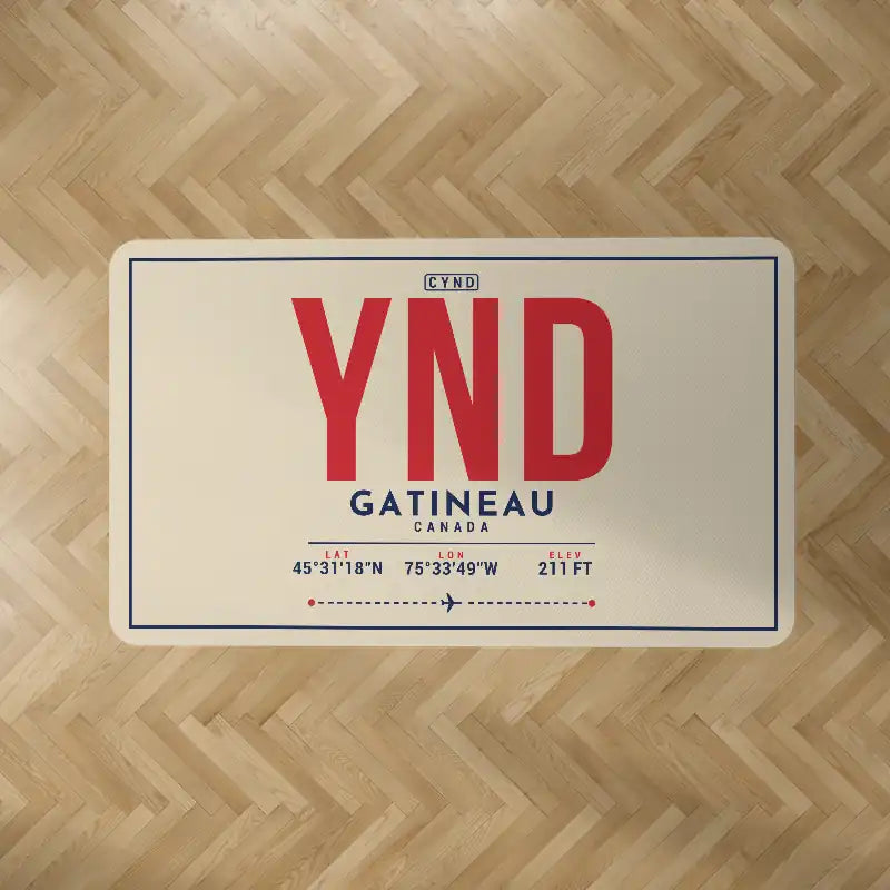 Ottawa Gatineau Airport (YND) Carpets - Carpet Rectangle - ID Tag - Beige