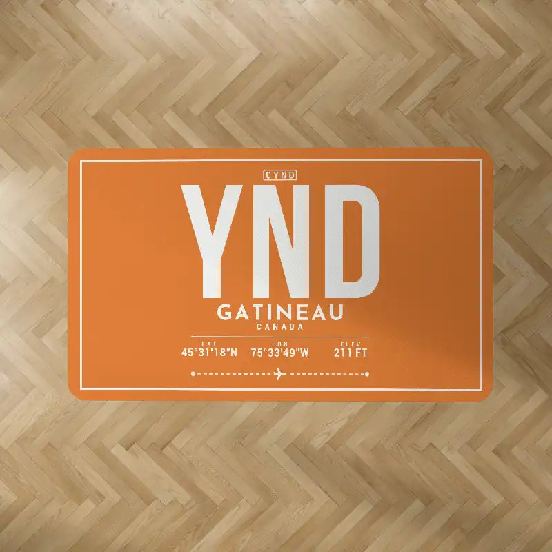 Ottawa Gatineau Airport (YND) Carpets - Carpet Rectangle - ID Tag - Orange