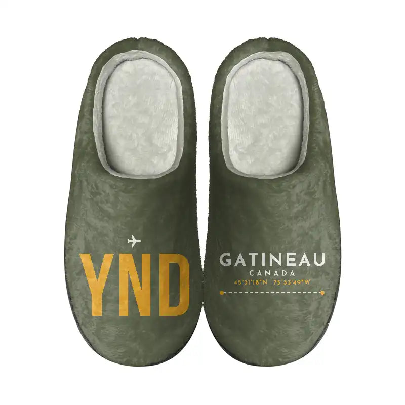 Ottawa Gatineau Airport (YND) Slippers & Flip Flops - Slippers - Cotton - Code - Different - Green Army