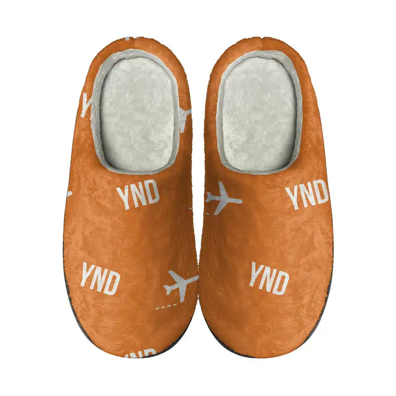 Ottawa Gatineau Airport (YND) Slippers & Flip Flops - Slippers - Cotton - Pattern - Orange