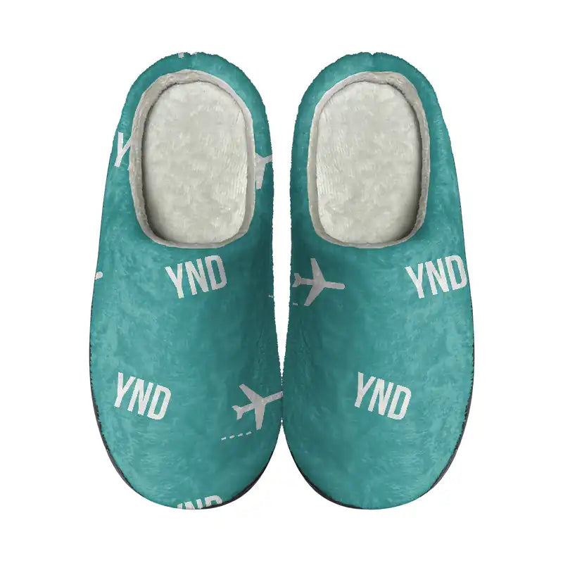 Ottawa Gatineau Airport (YND) Slippers & Flip Flops - Slippers - Cotton - Pattern - Turquoise