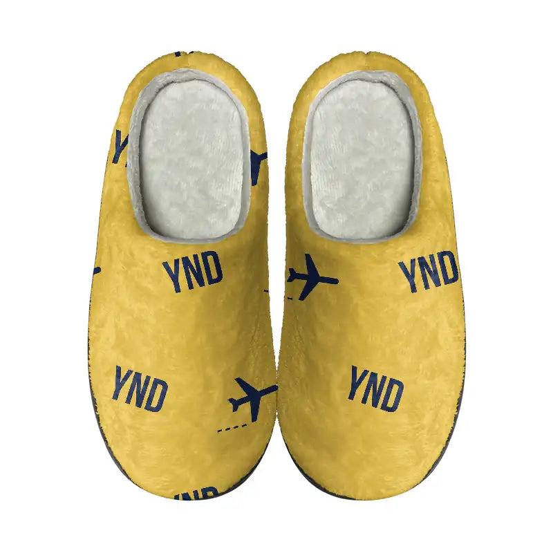 Ottawa Gatineau Airport (YND) Slippers & Flip Flops - Slippers - Cotton - Pattern - Yellow