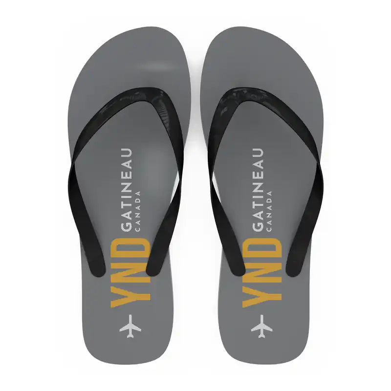 Ottawa Gatineau Airport (YND) Slippers & Flip Flops - Slippers - Flip Flops - Code - Gray