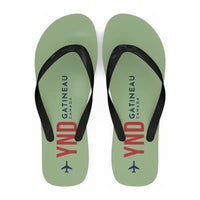 Thumbnail for Ottawa Gatineau Airport (YND) Slippers & Flip Flops - Slippers - Flip Flops - Code - Light Green