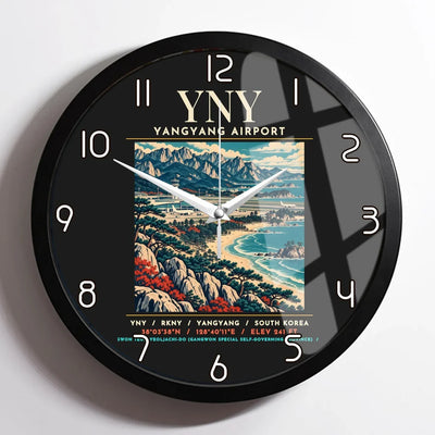 YNY - Poster - Wall Clock Framed - Black