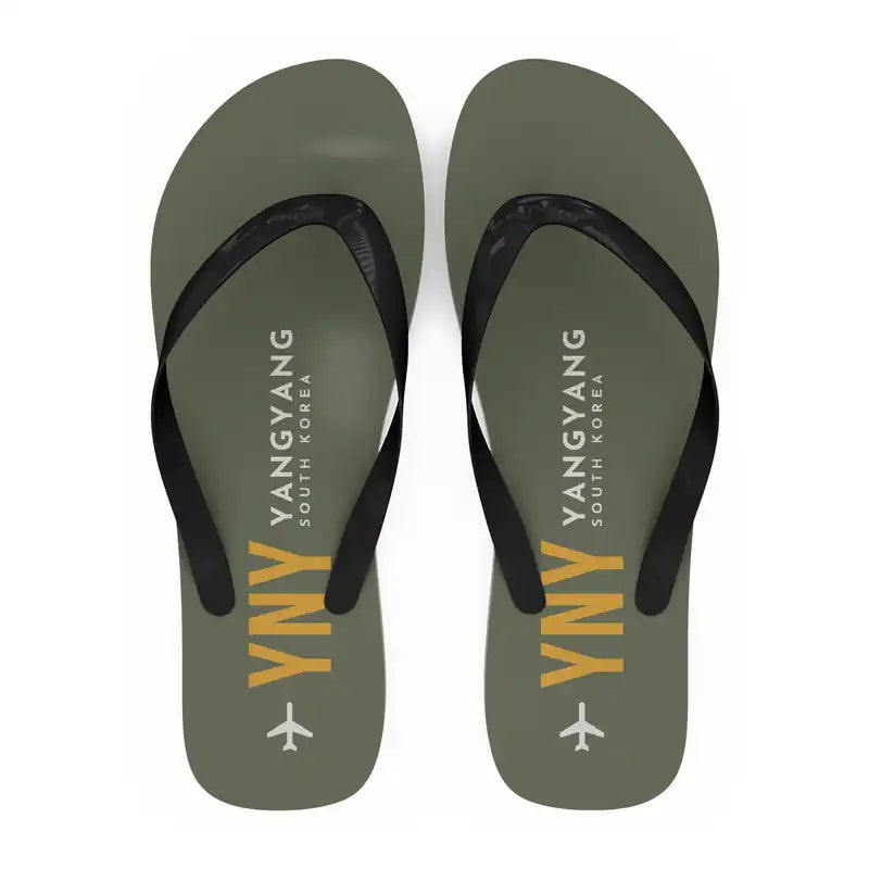 Yangyang International Airport (YNY) Slippers & Flip Flops - Slippers - Flip Flops - Code - Green Army