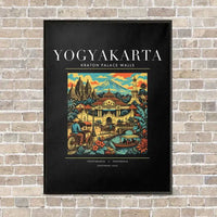 Thumbnail for YOGYAKARTA - Poster - Canvas Framed - Black