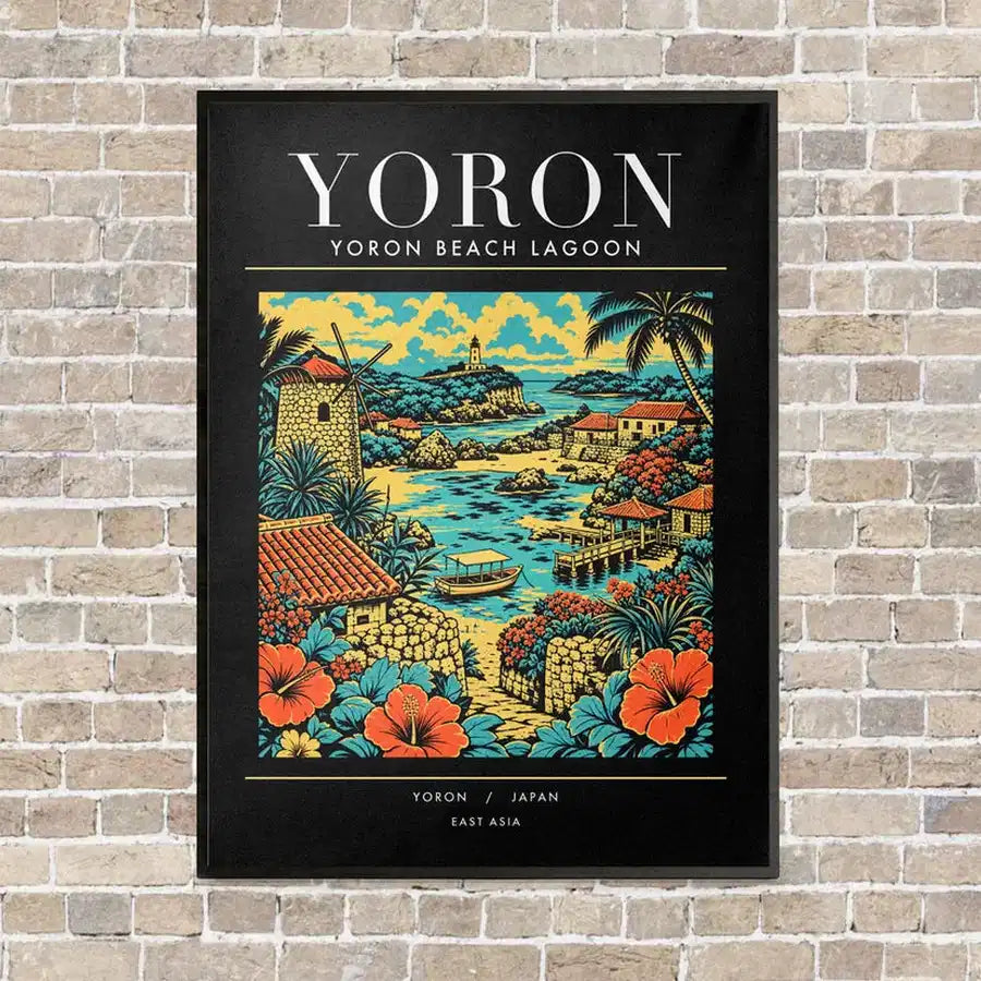 YORON - Poster - Canvas Framed - Black
